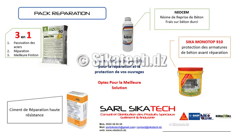 REPARATION BETON SIKA BASF KERAKOLL NEOQUIM